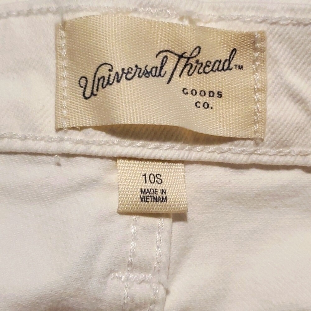 Universal Thread Womens White 90s Vintage Straight Leg Jeans Short - Picture 4 of 7